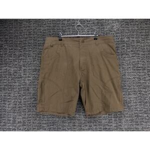 KUHL Shorts Mens 36 Brown Rambler Cargo Chino Stretch Hiking Outdoor Gorpcore